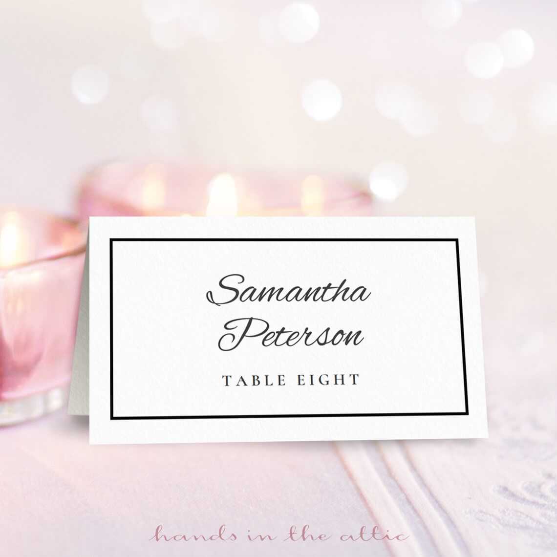 8 Free Wedding Place Card Templates Regarding Wedding Place Card Template Free Word