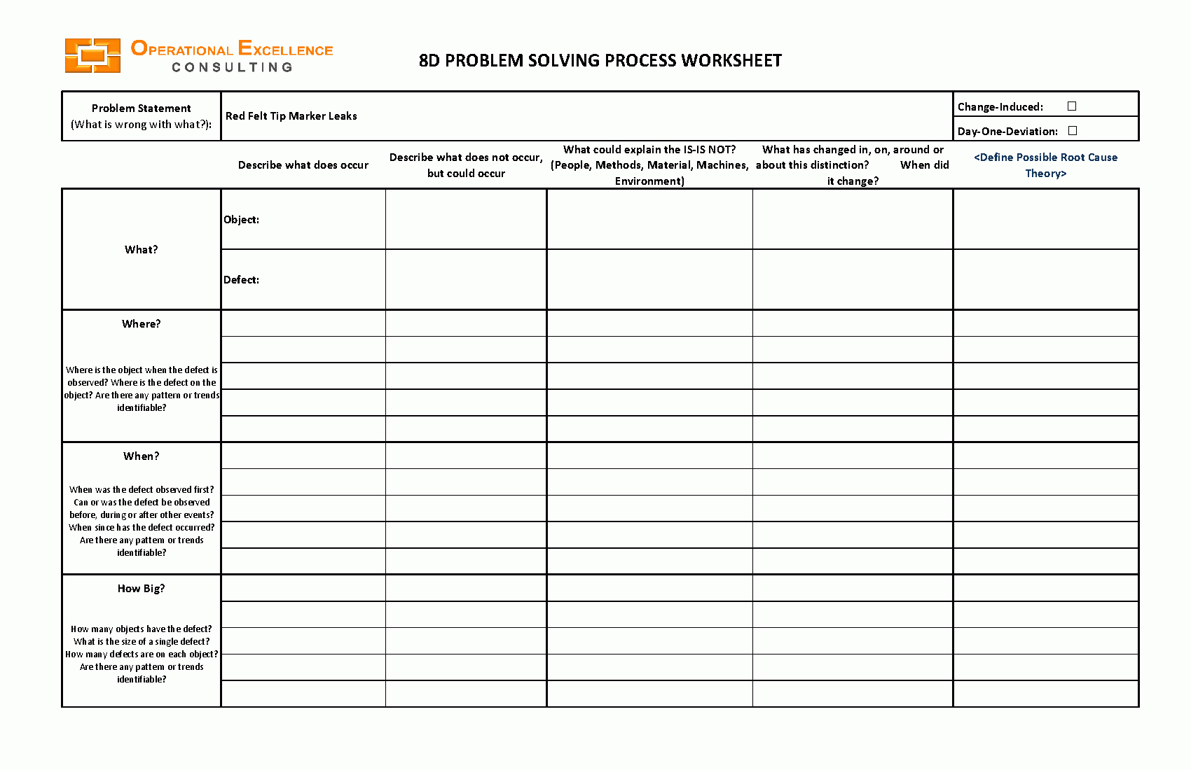 8D Problem Solving Process Excel Templates (Excel Pertaining To 8D Report Template