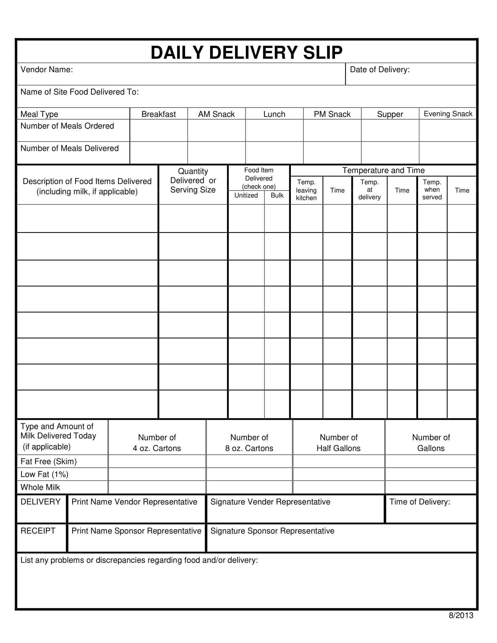 9+ Delivery Slip Example And Template – Xlsx, Doc, Pdf In Proof Of Delivery Template Word