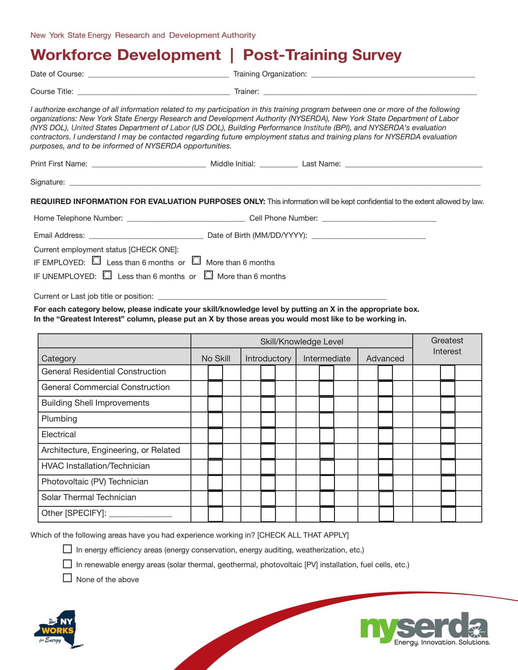 9+ Training Evaluation Survey Examples – Pdf, Word | Examples Inside Questionnaire Design Template Word