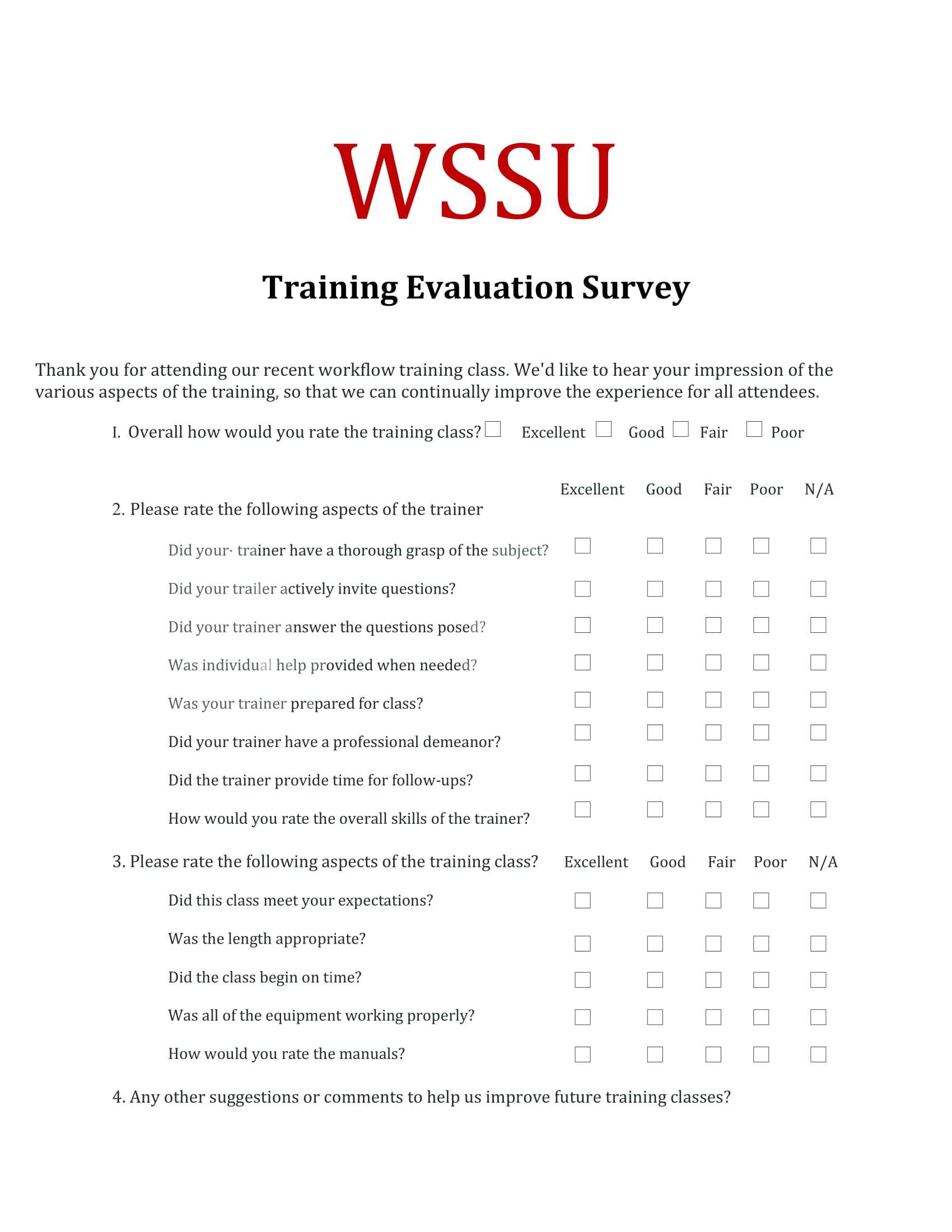 9+ Training Evaluation Survey Examples – Pdf, Word | Examples Regarding Training Evaluation Report Template
