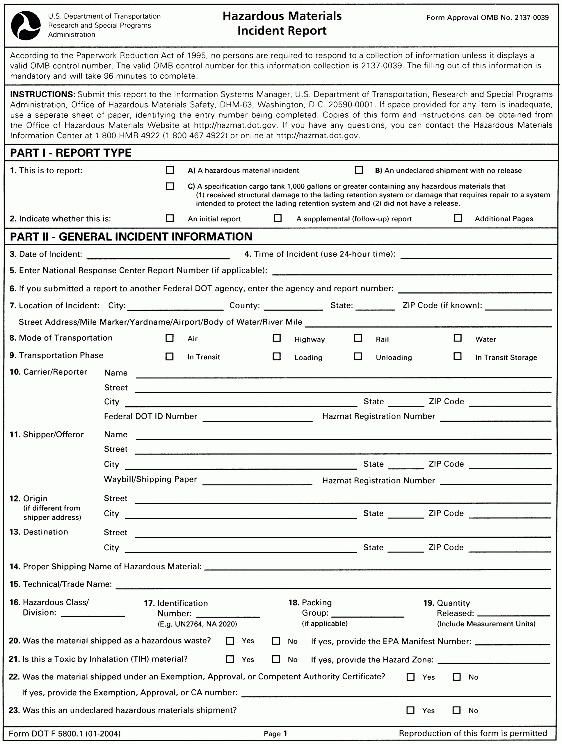 Accident Incident Report Form Template Intended For Motor Vehicle Accident Report Form Template