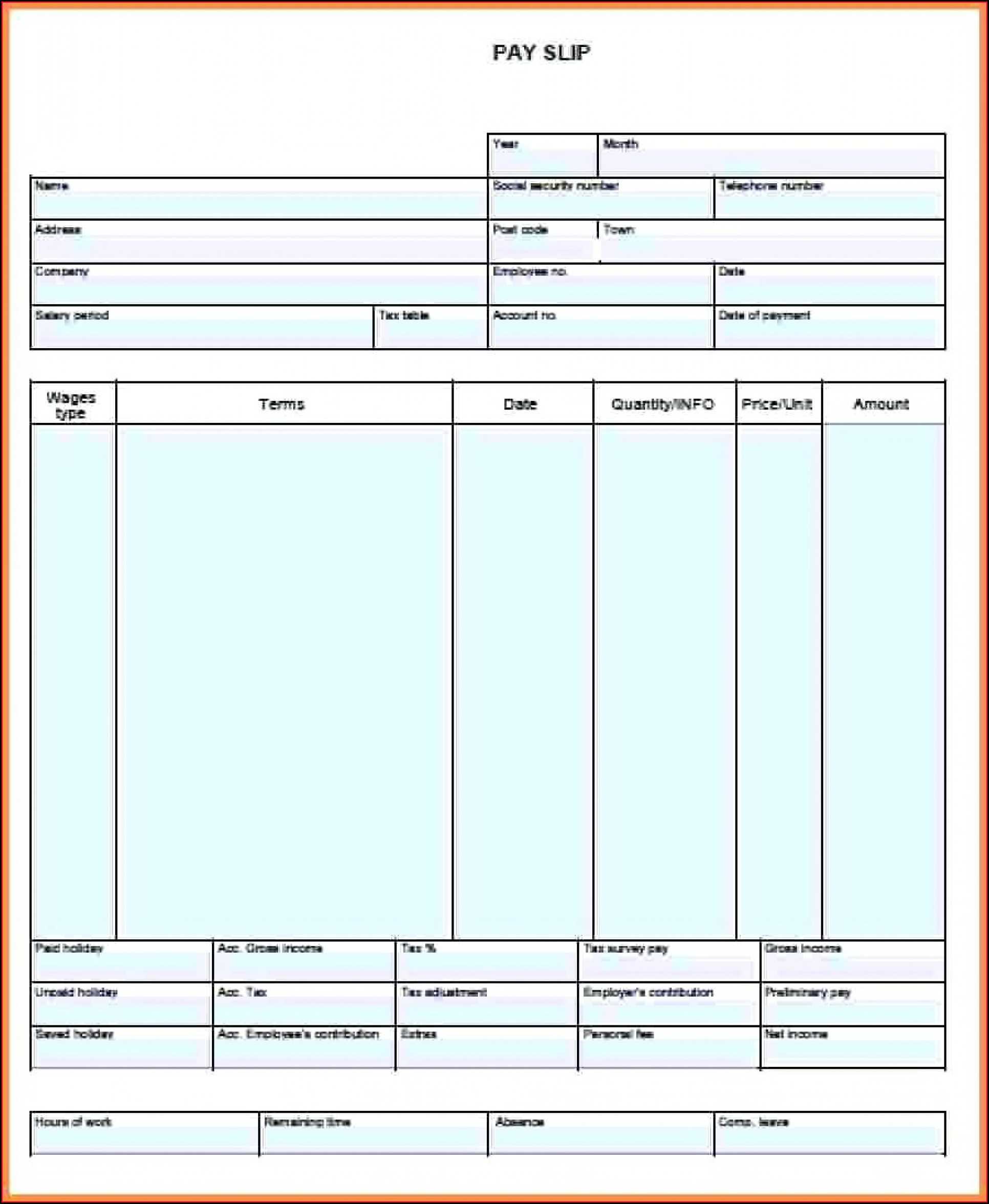 Adp Pay Stub Template Download – Template 1 : Resume For Blank Pay Stubs Template