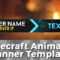 Advanced .gif Minecraft Animated Banner Template – "elegant Dazzle" With Animated Banner Template