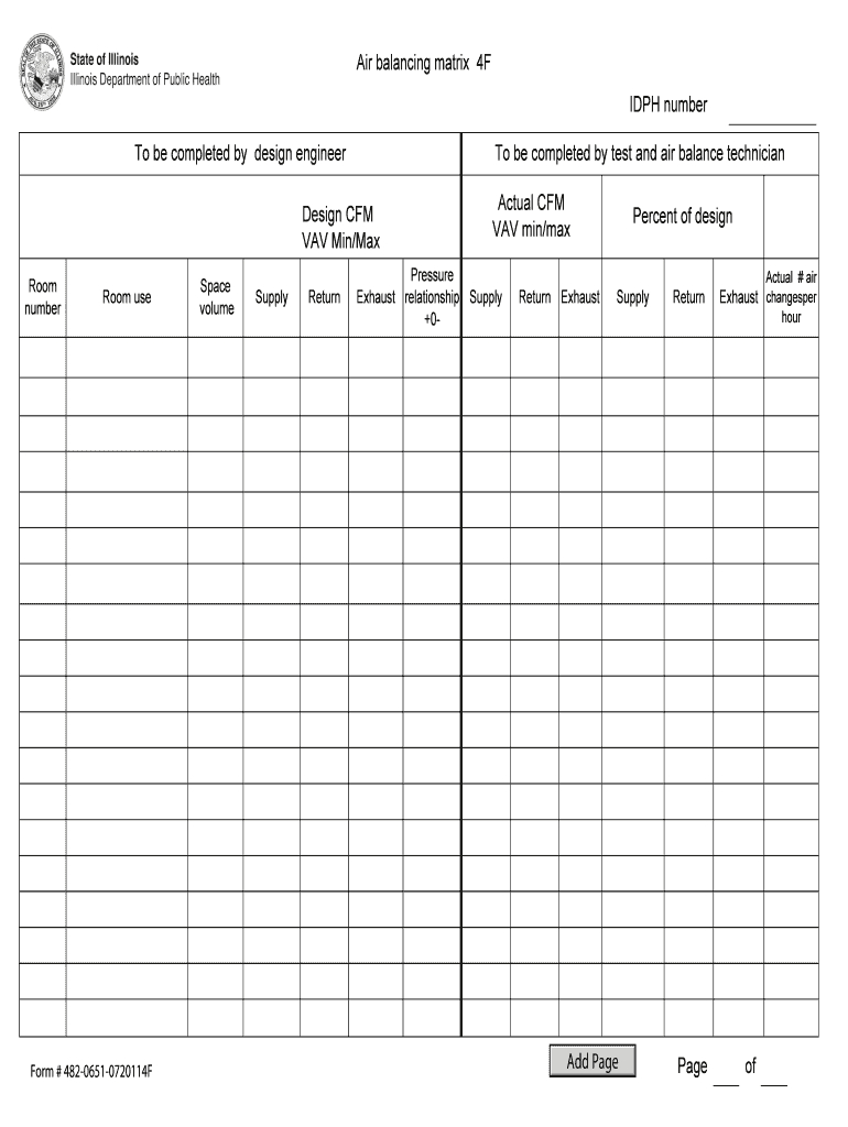 Air Balance Form - Fill Online, Printable, Fillable, Blank Throughout Air Balance Report Template