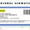 Airline E Ticket Stock Illustration. Illustration Of Travel Intended For Plane Ticket Template Word