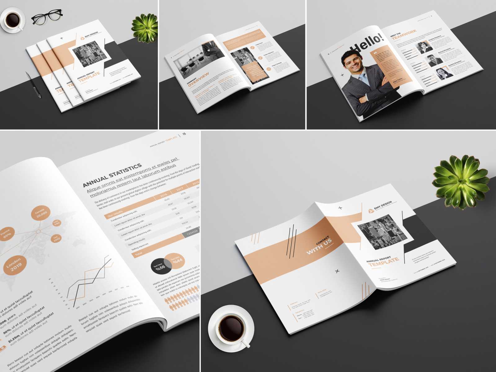 Annual Report Templateamal Kabichi On Dribbble Within Word Annual Report Template