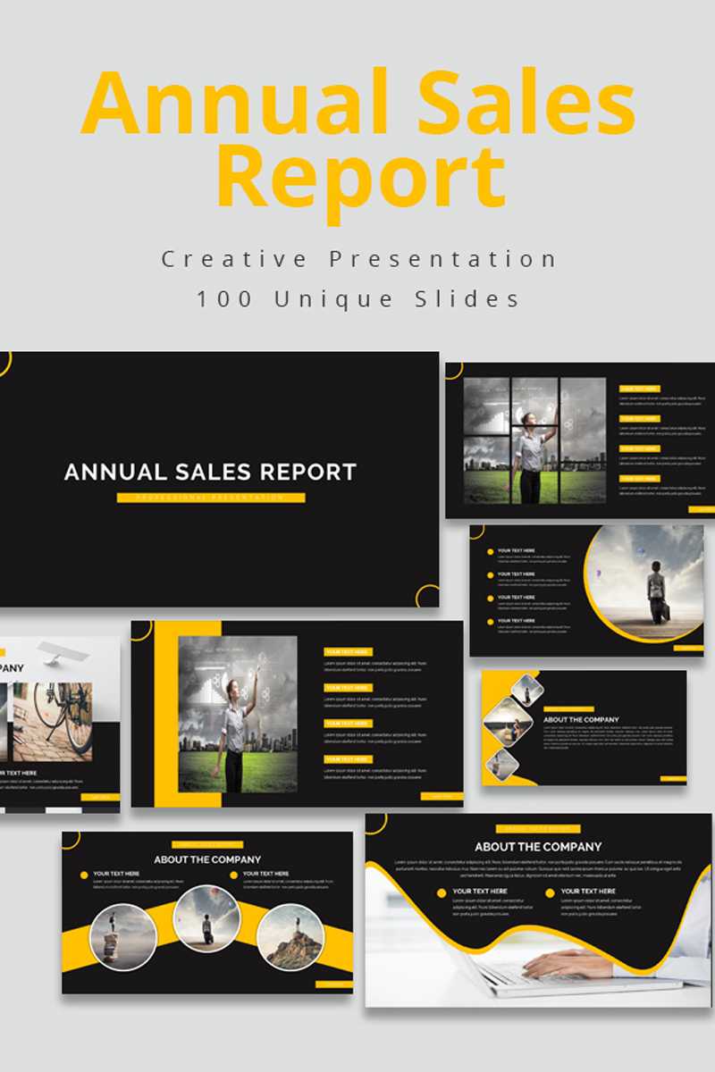 Annual Sales Report Powerpoint Template In Sales Report Template Powerpoint