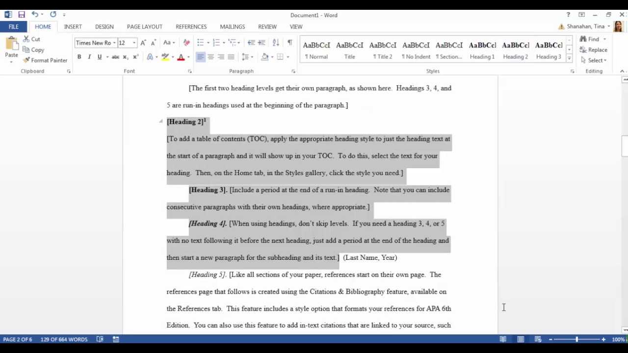 Apa Template In Microsoft Word 2016 Intended For Word Apa Template 6Th Edition