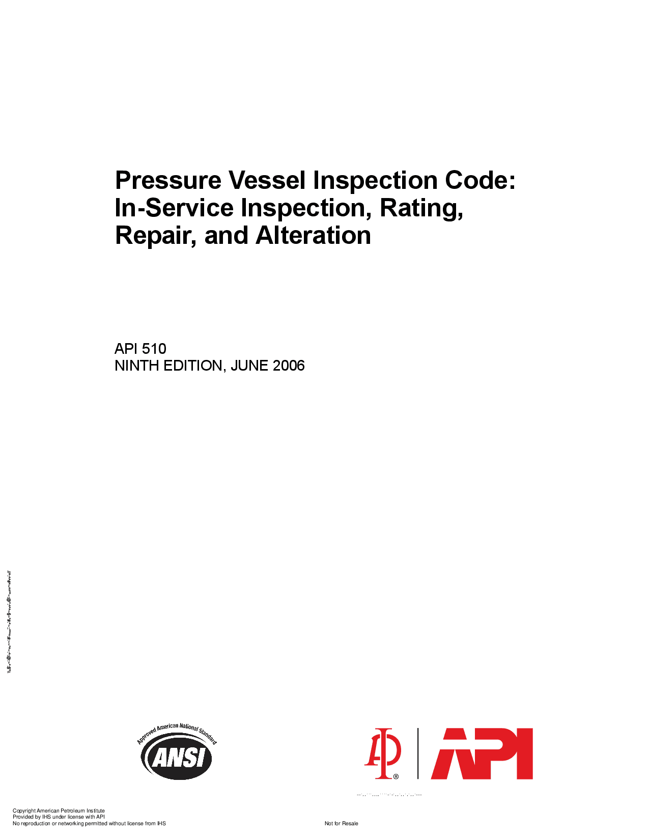 Api 510 – Pressure Vessel Inspection Code – Pressure Vessel Inside Hydrostatic Pressure Test Report Template