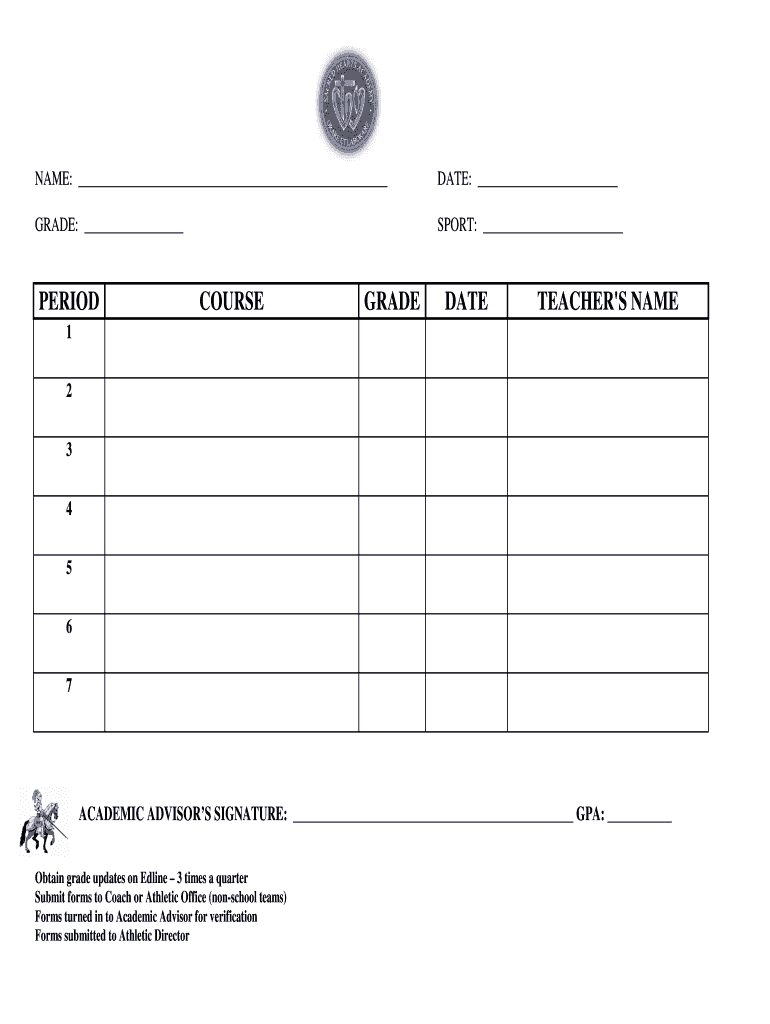 Athletic Progress Report Template – Fill Online, Printable For Student Grade Report Template