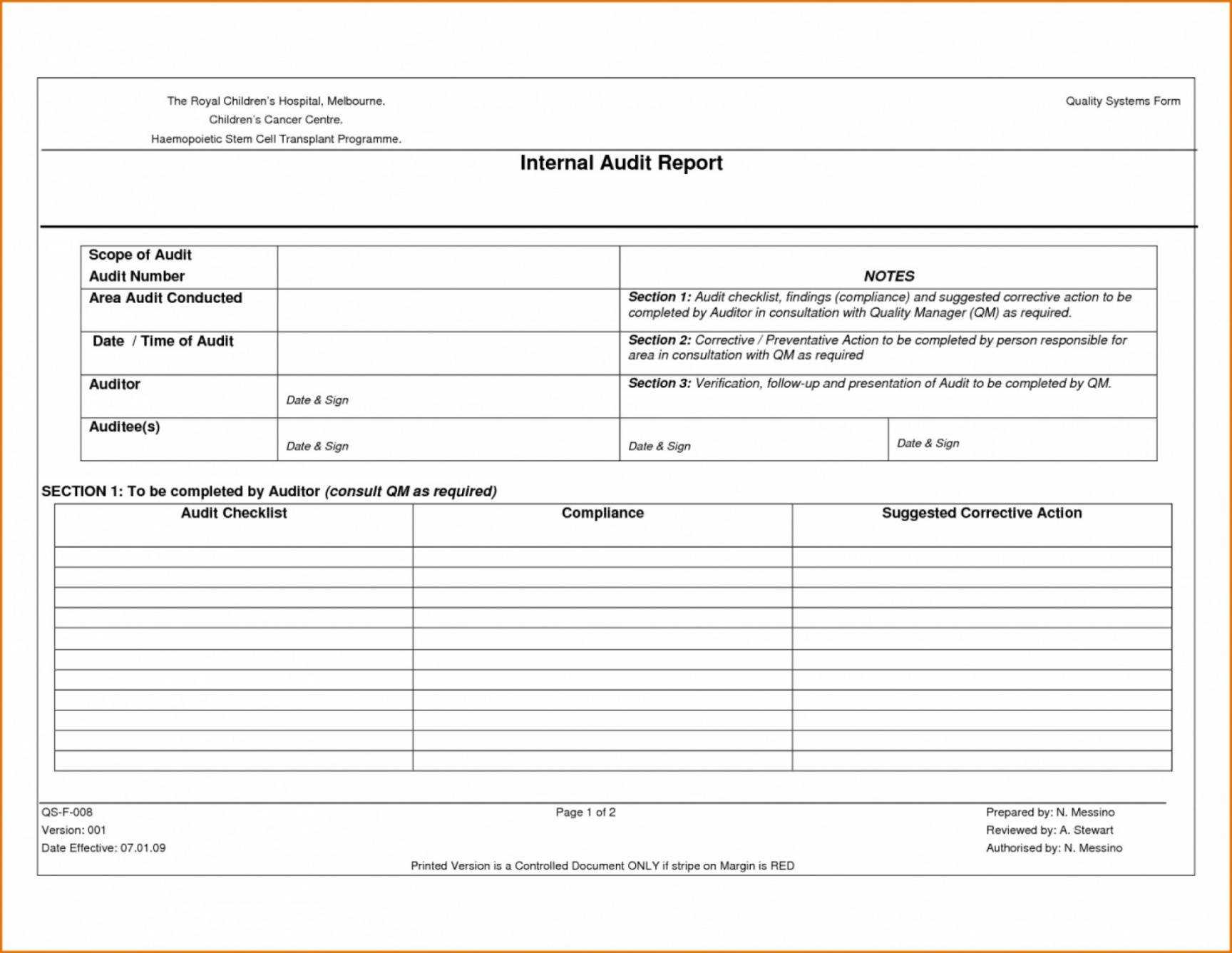 Audit Report Findings Template Pertaining To Template For Audit Report