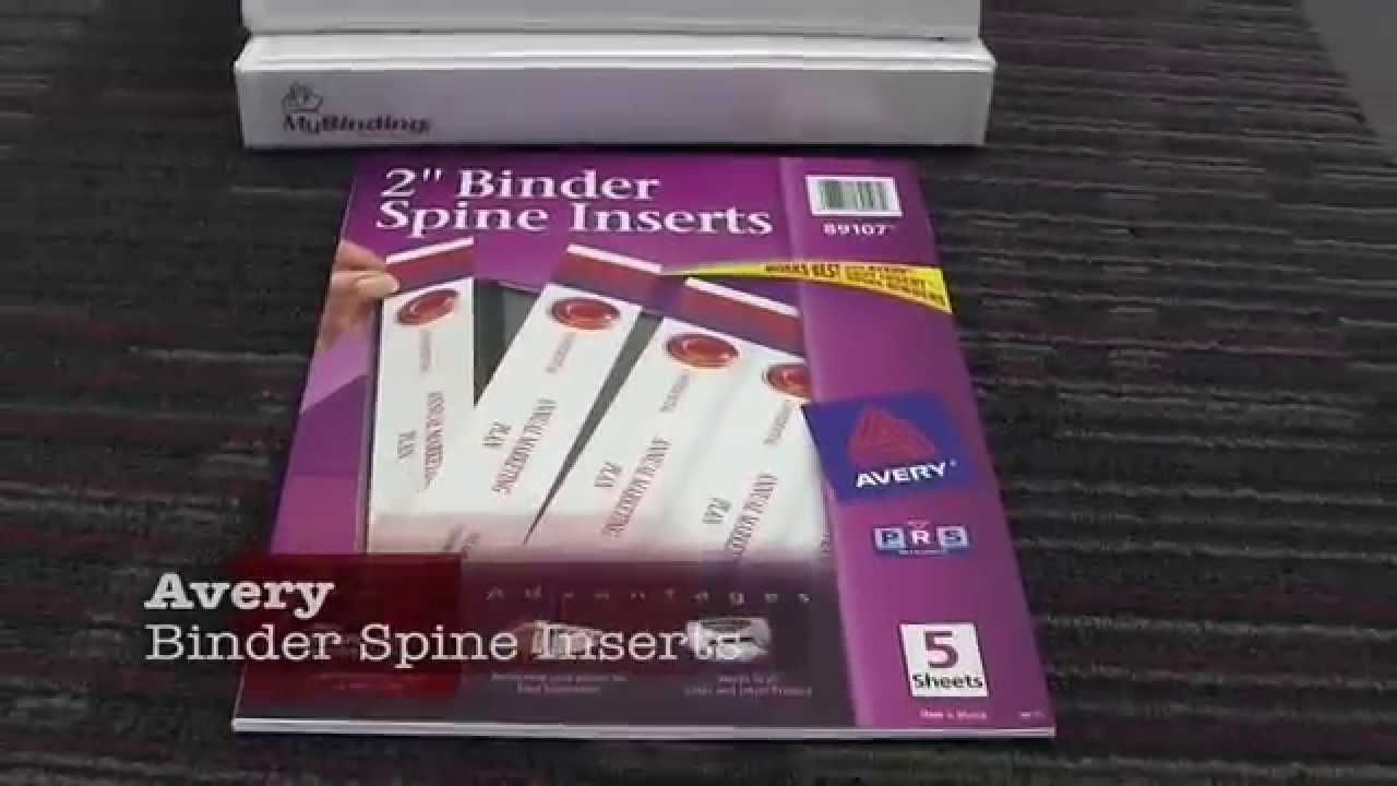 Avery Binder Spine Inserts Demo Pertaining To Binder Spine Template Word