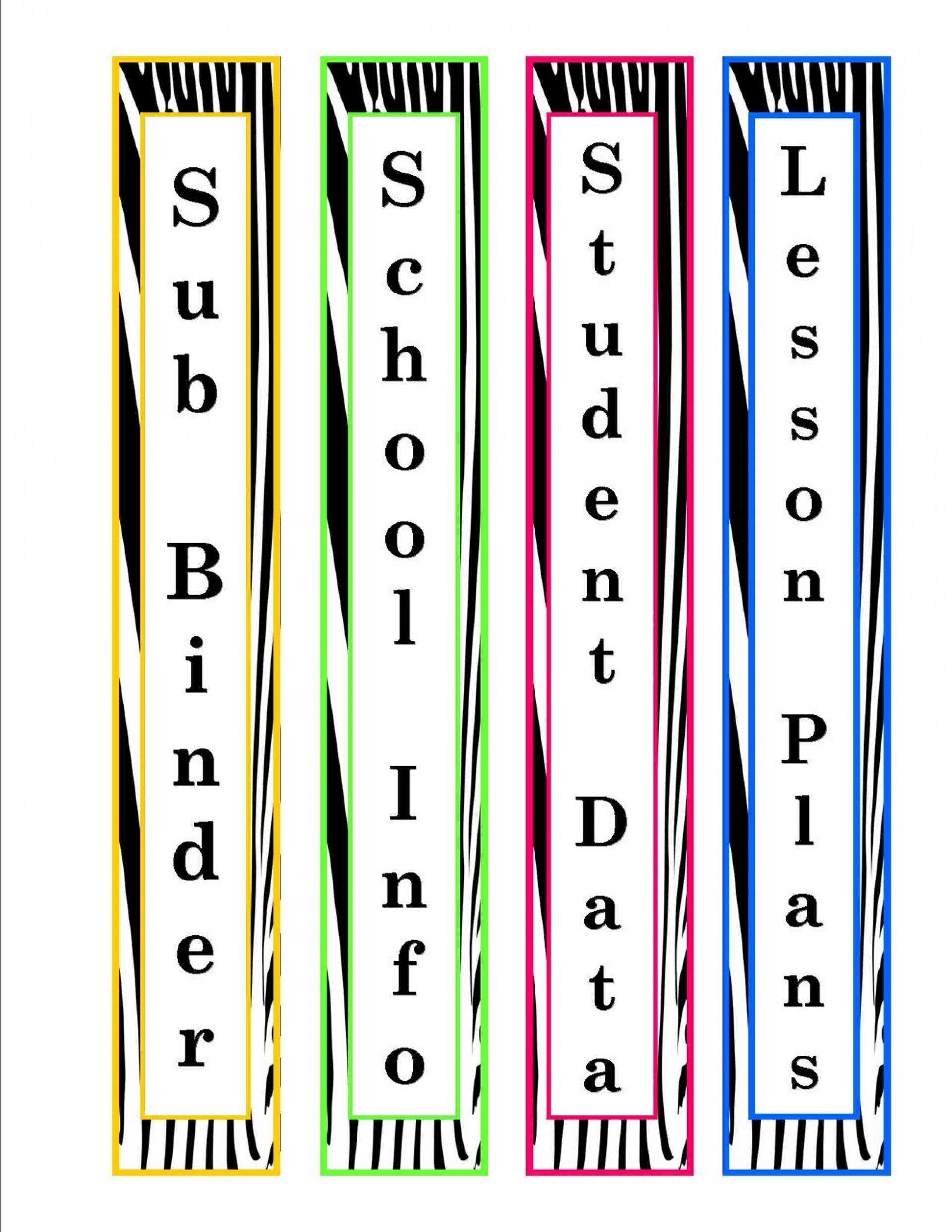 Binder Spine Template Microsoft Word