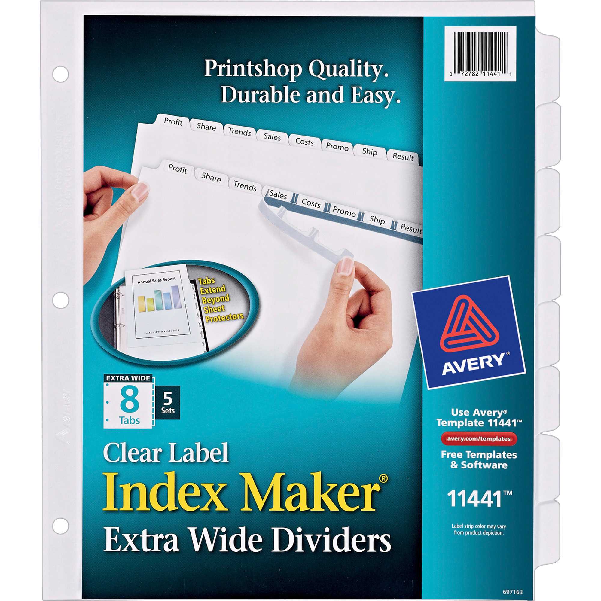 Avery® Index Maker Extra Wide Print & Apply Clear Label Pertaining To 8 Tab Divider Template Word