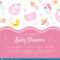 Baby Shower Invitation Banner Template, Pink Card With Regarding Baby Shower Banner Template