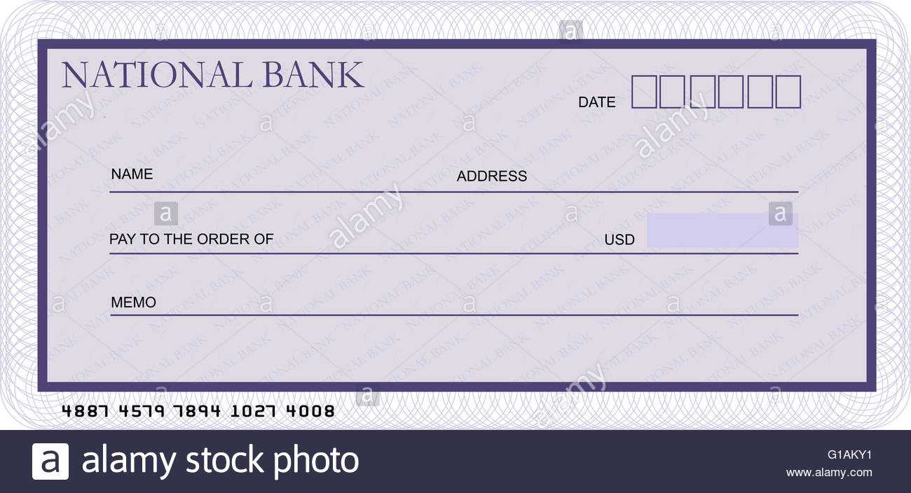Bank Cheque Stock Photos & Bank Cheque Stock Images – Alamy For Large Blank Cheque Template