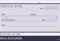 Bank Cheque Stock Photos &amp; Bank Cheque Stock Images - Alamy with regard to Blank Cheque Template Uk