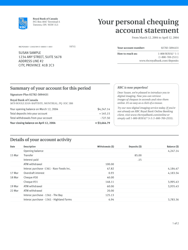 Bank Statement Generator – Fill Online, Printable, Fillable Throughout Blank Bank Statement Template Download