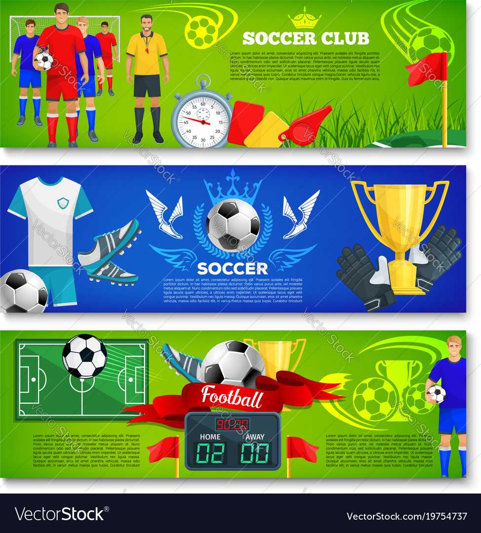Banners For Football Or Soccer Sport Club With Sports Banner Templates