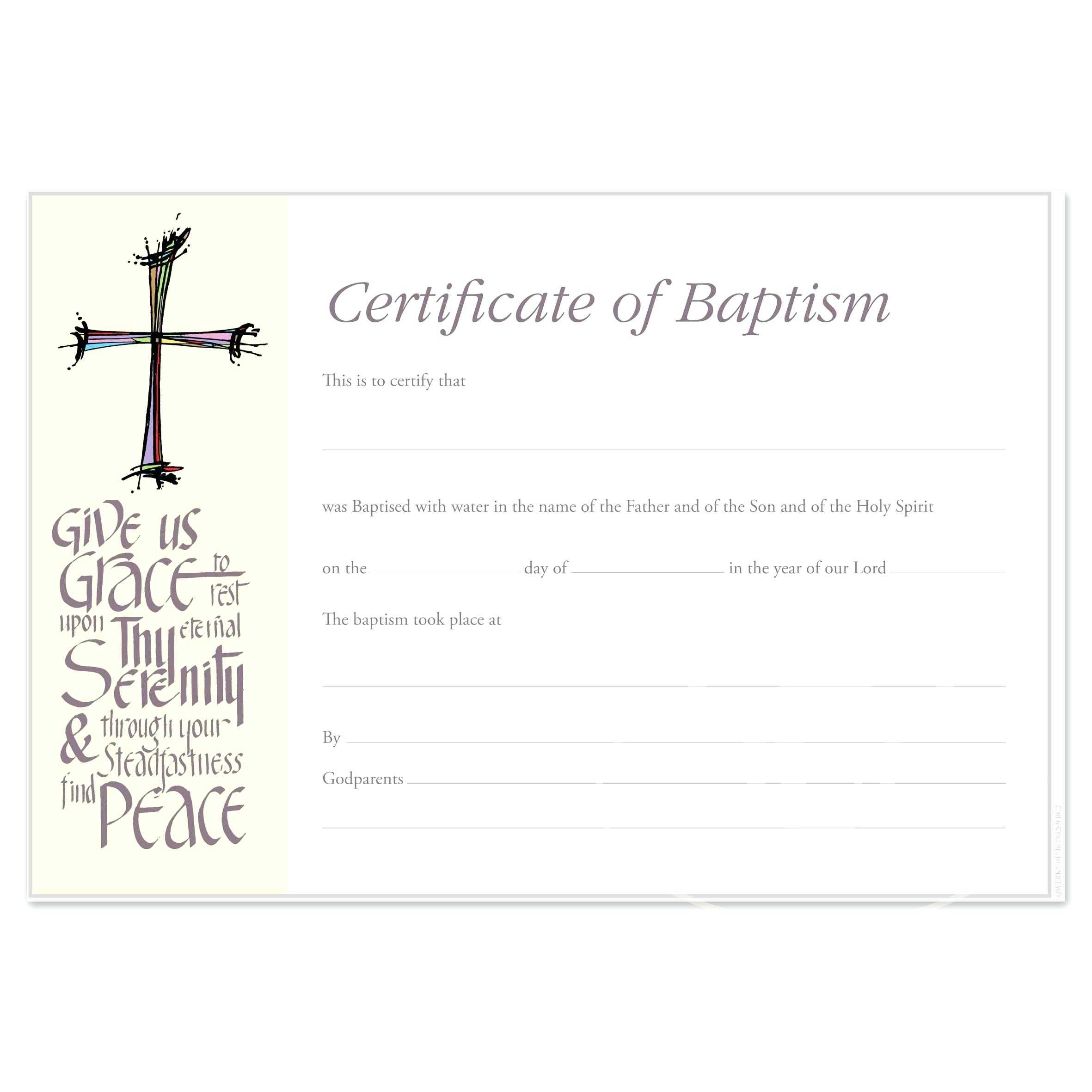 Baptism Certificate Template Word – Heartwork Intended For Baptism Certificate Template Word