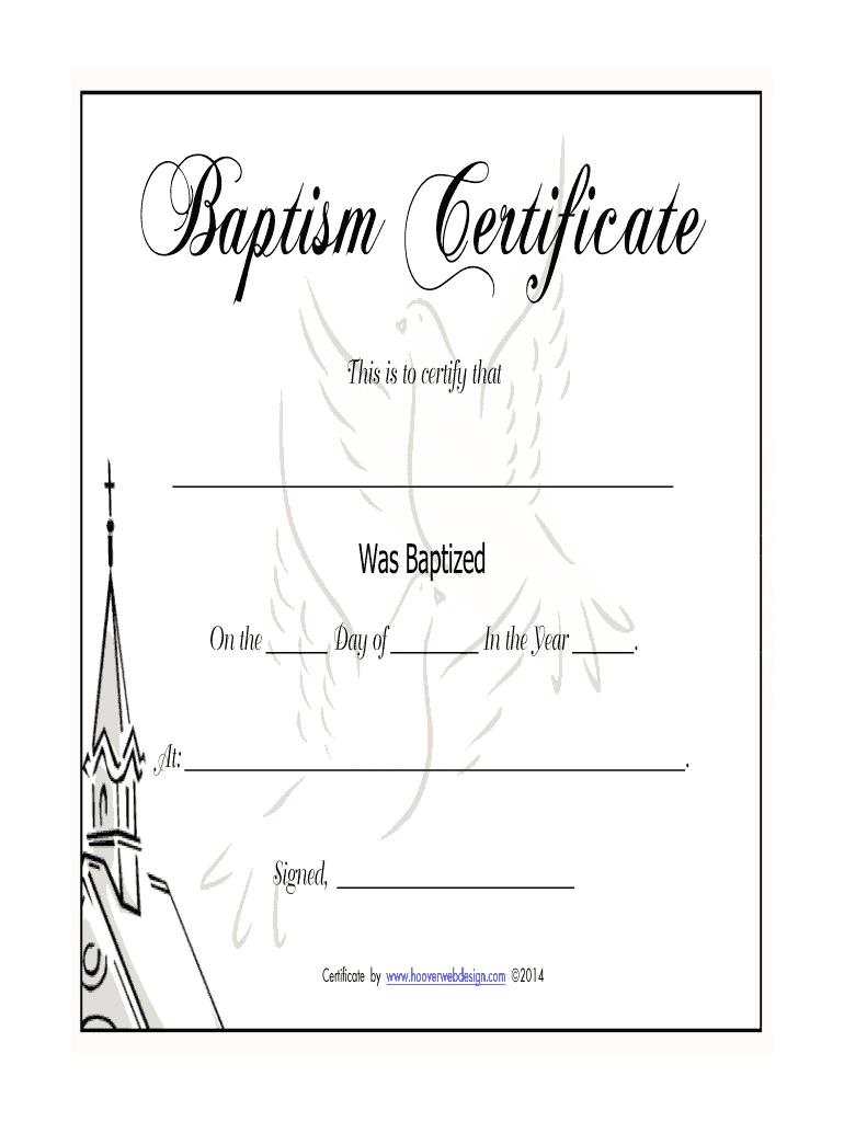Baptism Certificates Templates – Fill Online, Printable Inside Baptism Certificate Template Word