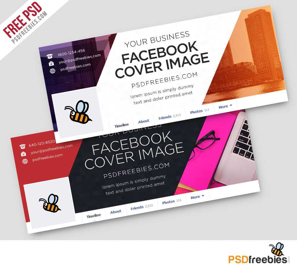 Best Free Facebook Timeline Cover Psd Templates With Photoshop Facebook Banner Template