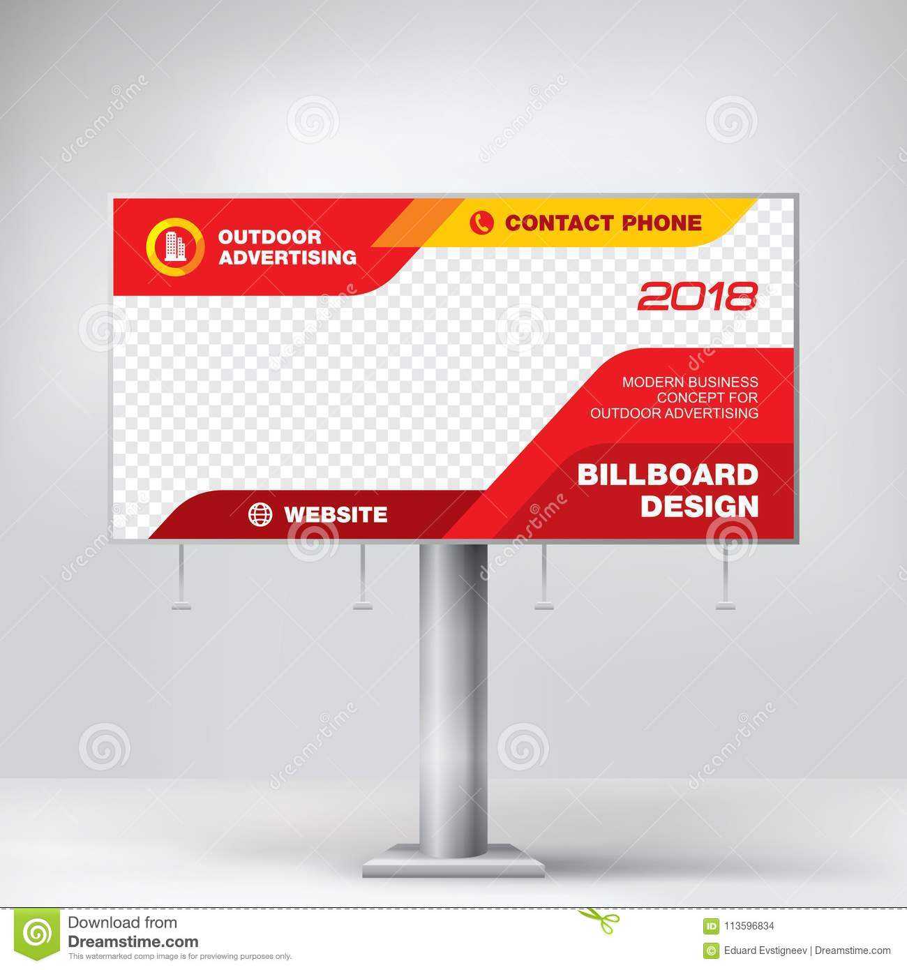 Billboard Design, Template Banner For Outdoor Advertising In Outdoor Banner Design Templates