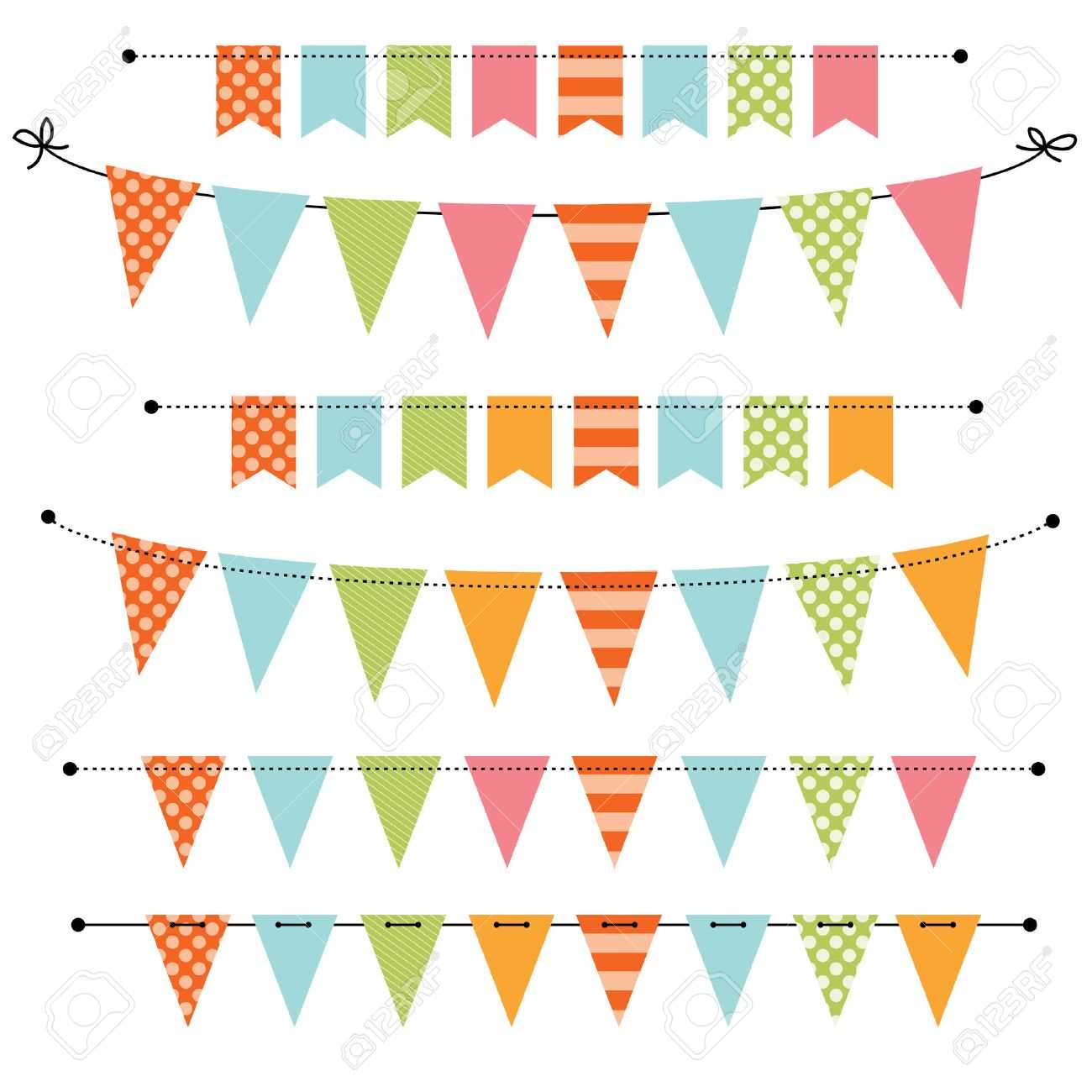 Blank Banner, Bunting Or Swag Templates For Scrapbooking Parties,.. Pertaining To Free Blank Banner Templates