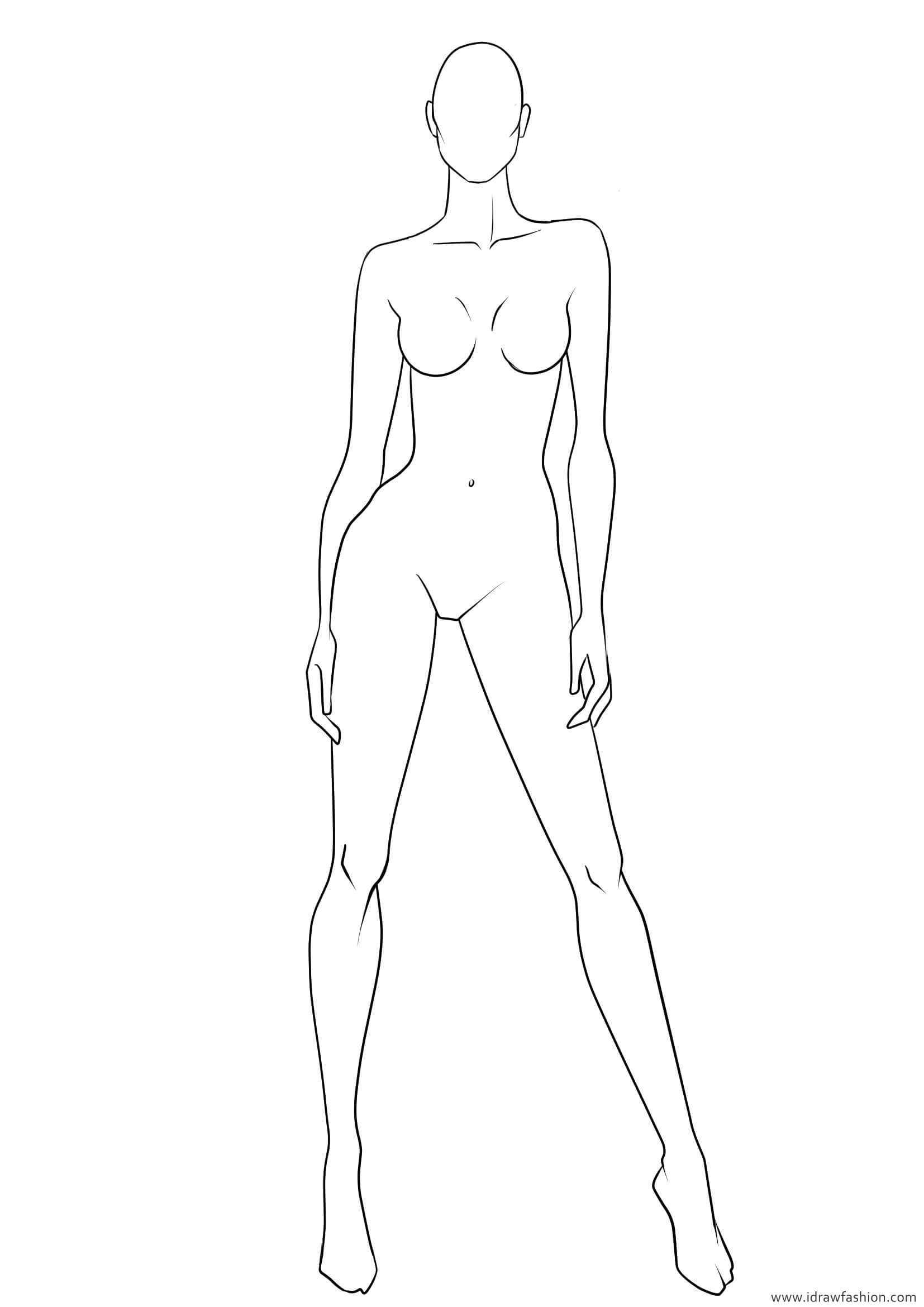 Blank Body Sketch At Paintingvalley | Explore Collection Within Blank Model Sketch Template
