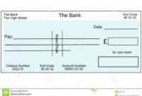 Blank British Cheque Stock Illustration. Illustration Of within Fun Blank Cheque Template