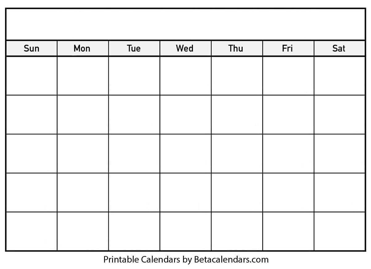Blank Calendar – Beta Calendars With Regard To Blank Activity Calendar Template