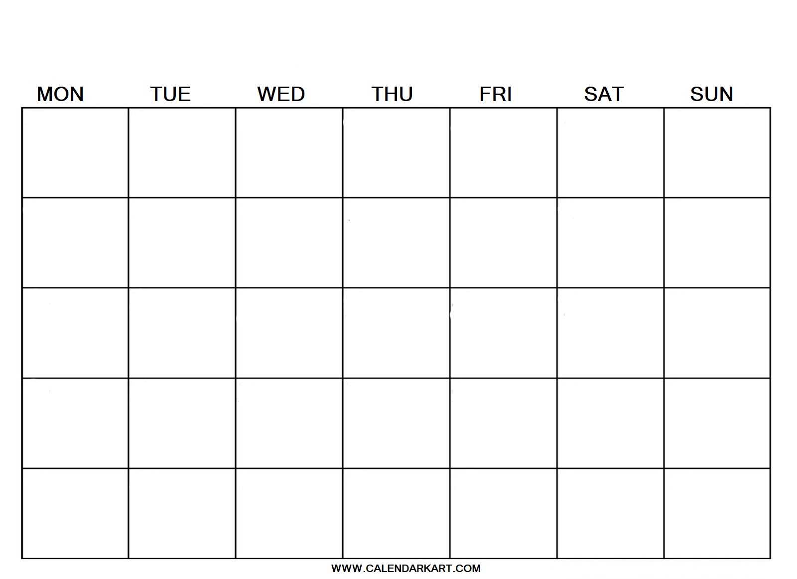 Blank Calendar – Calendarkart Pertaining To Blank Calander Template