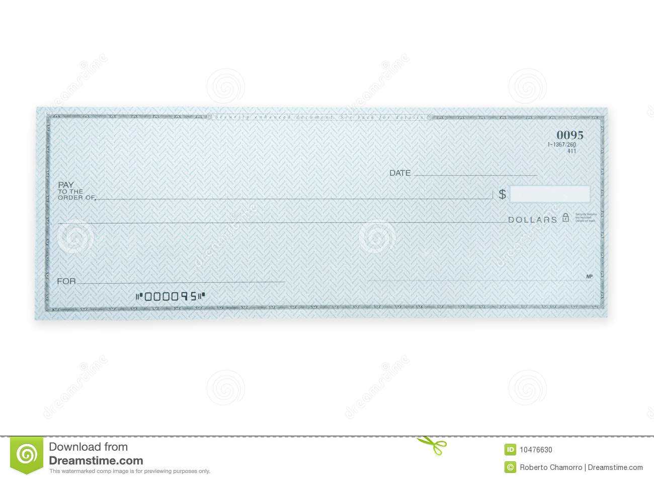 Blank Check Stock Photo. Image Of Finance, Deposit, Blank Within Blank Business Check Template