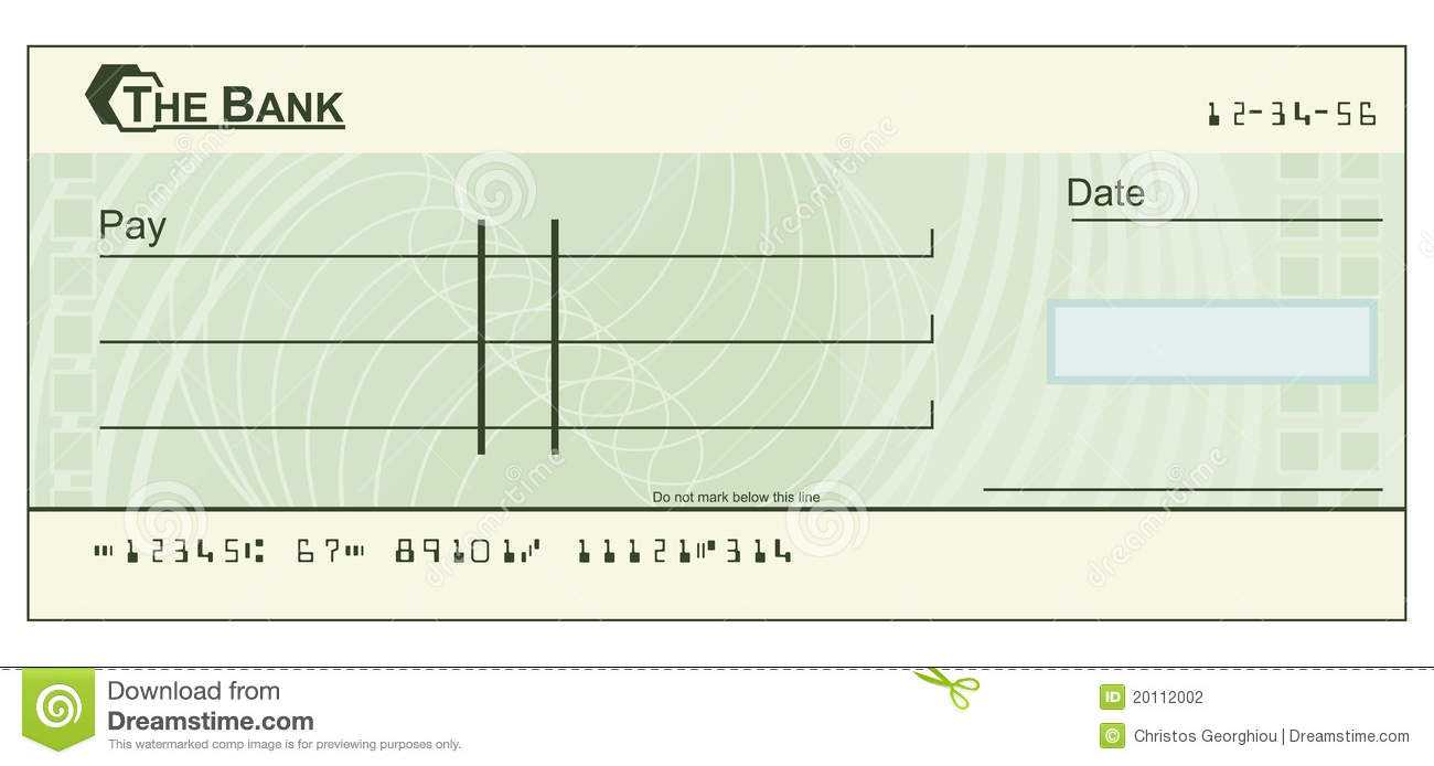 Blank Cheque Illustration Stock Vector. Illustration Of With Blank Cheque Template Download Free