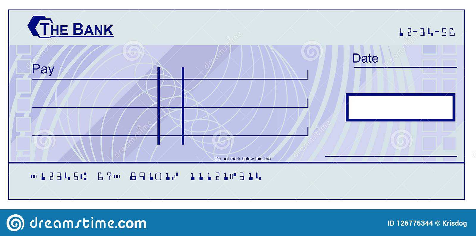 Blank Cheque Stock Vector. Illustration Of Finance, Blank With Blank Cheque Template Download Free