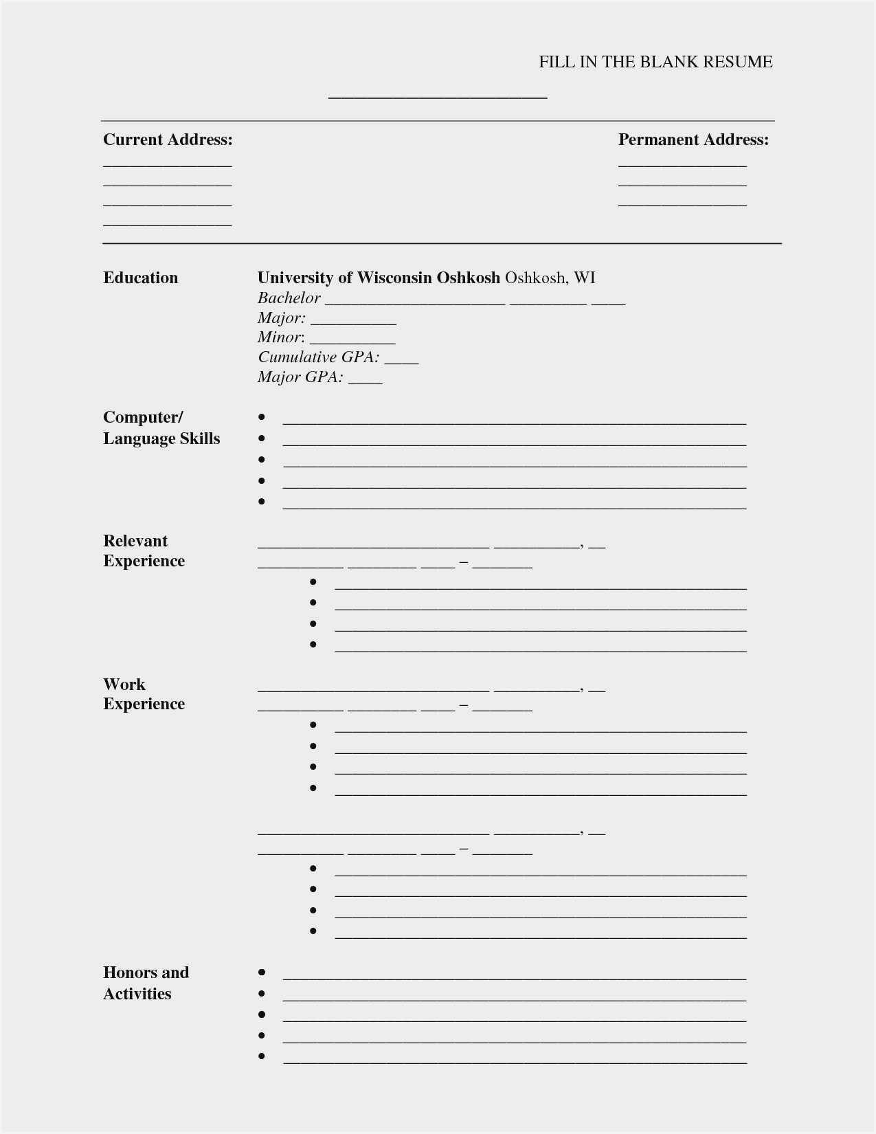 Blank Cv Format Word Download - Resume : Resume Sample #3945 With Regard To Free Blank Resume Templates For Microsoft Word