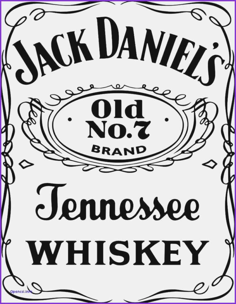 Blank Jack Daniels Label Template