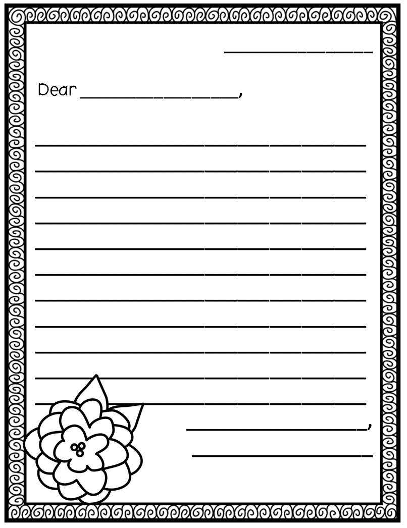 Blank Letter Writing Template Within Blank Letter Writing Template For Kids