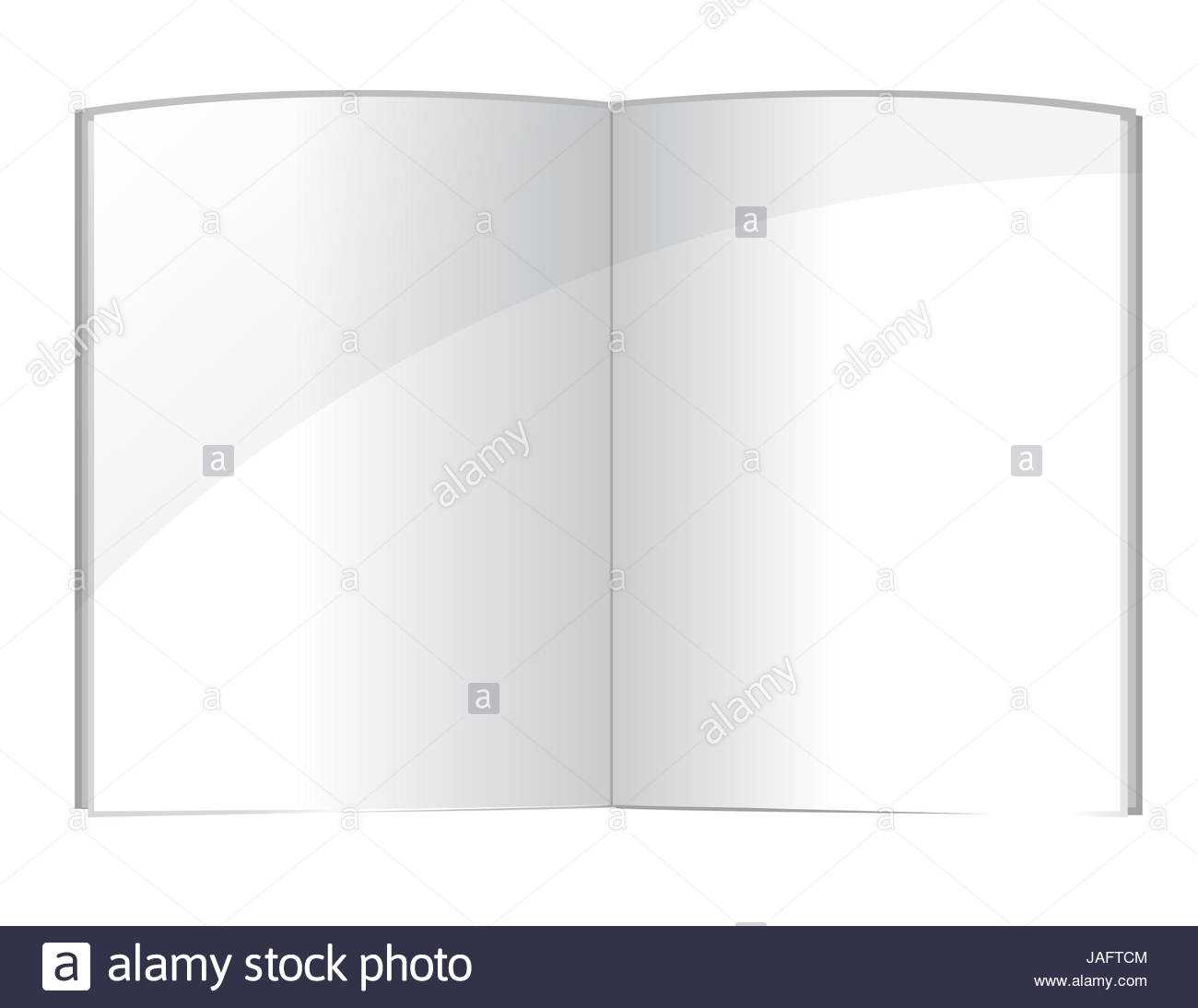 Blank Magazine Spread Or Note Book Pages Design Template For Blank Magazine Spread Template