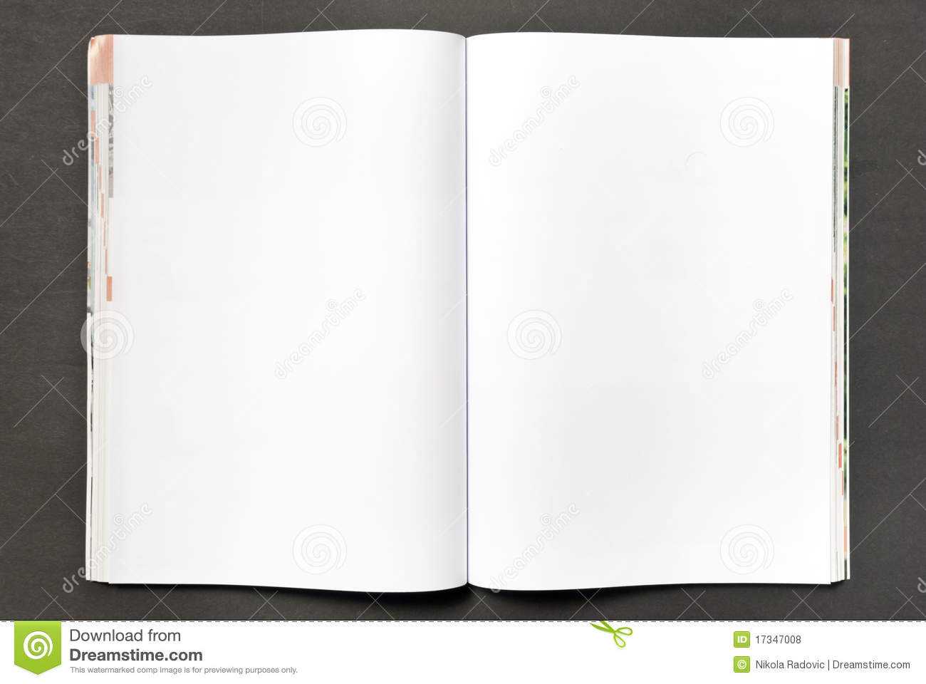 Blank Magazine Stock Photo. Image Of White, Design, Booklet Throughout Blank Magazine Spread Template
