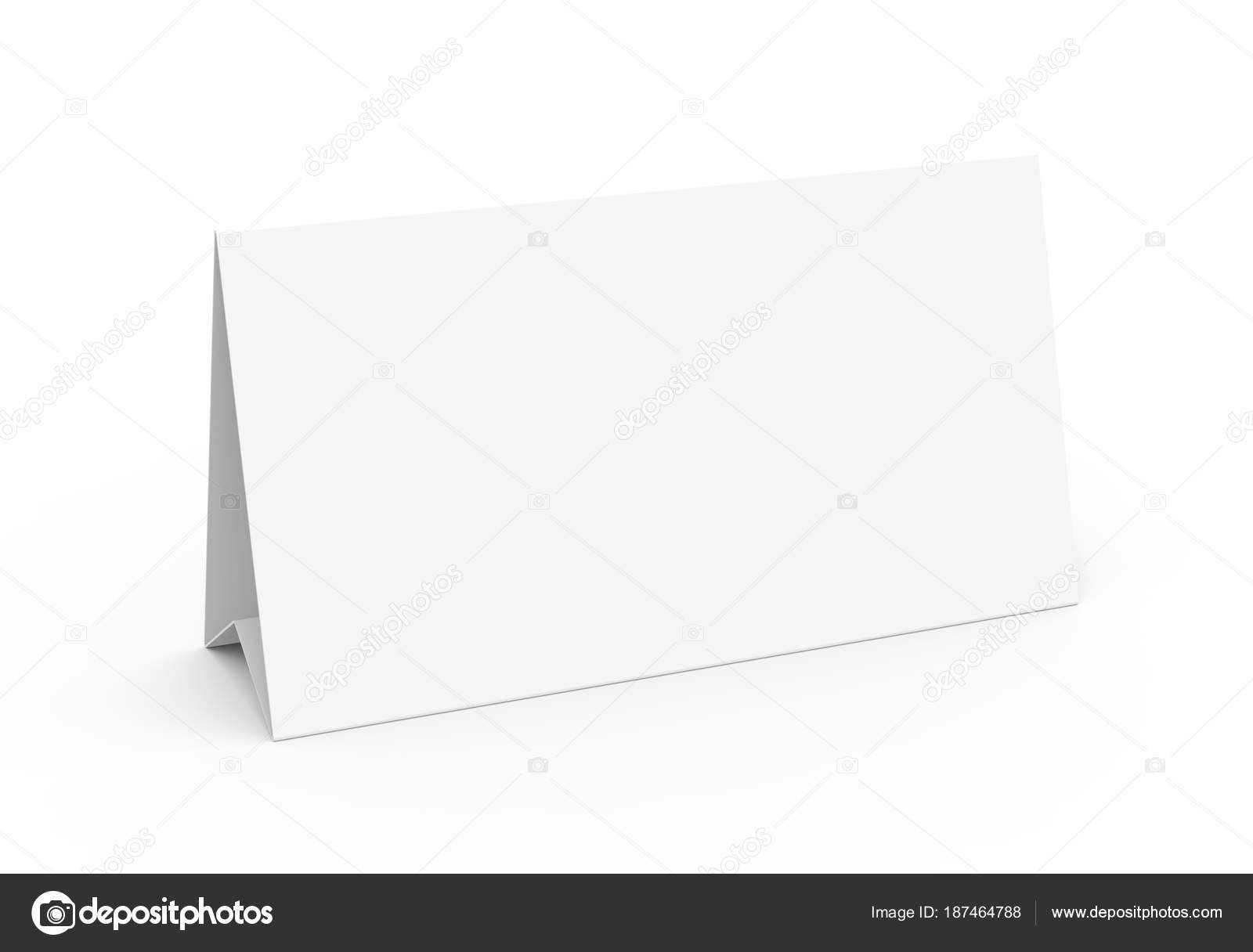 Blank Paper Tent Template White Tent Card Empty Space Render Pertaining To Blank Tent Card Template