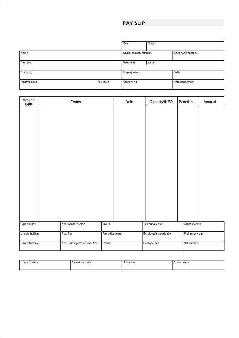 Blank Pay Stubs Template – Karan.ald2014 Pertaining To Print Check Template Word