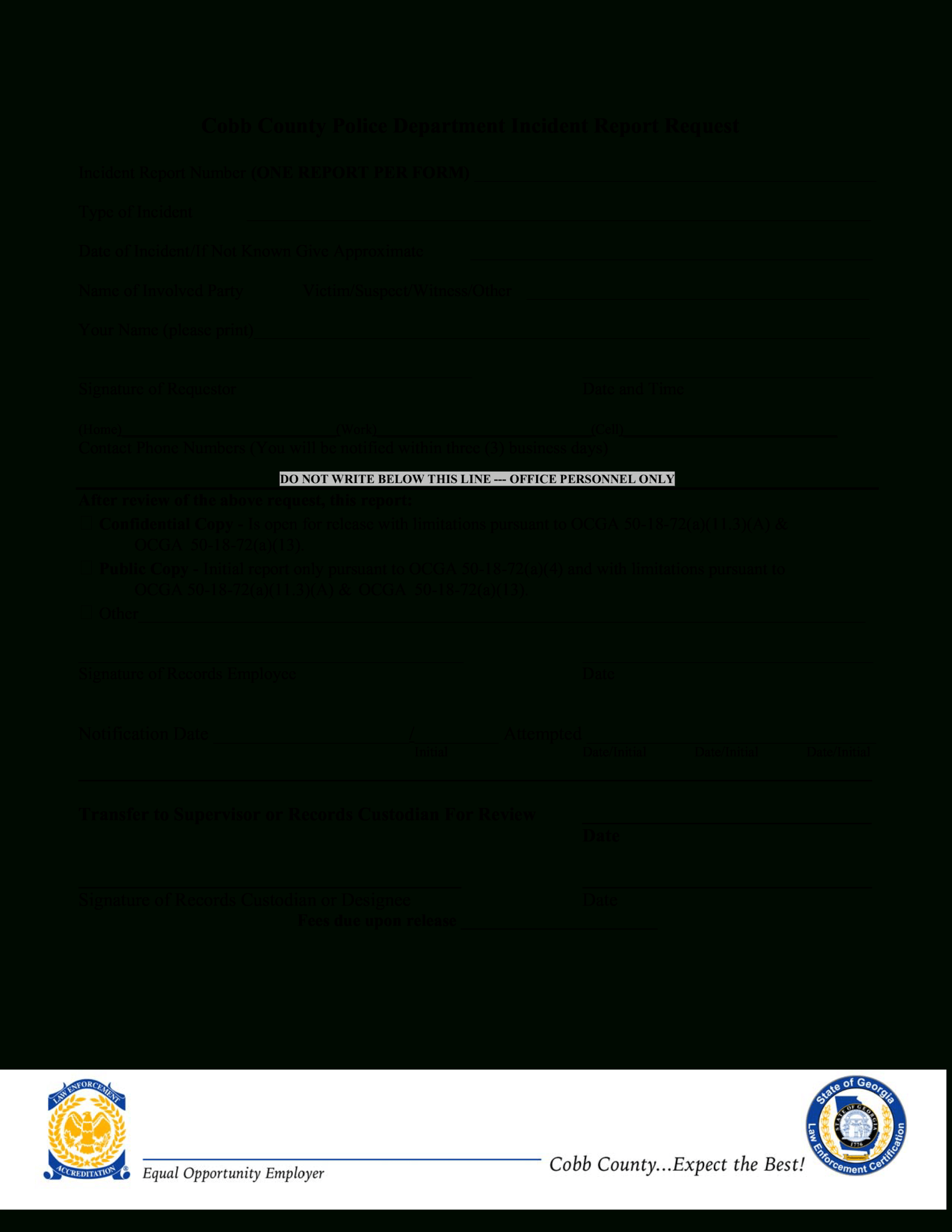 Blank Police Incident Report | Templates At Intended For Police Incident Report Template