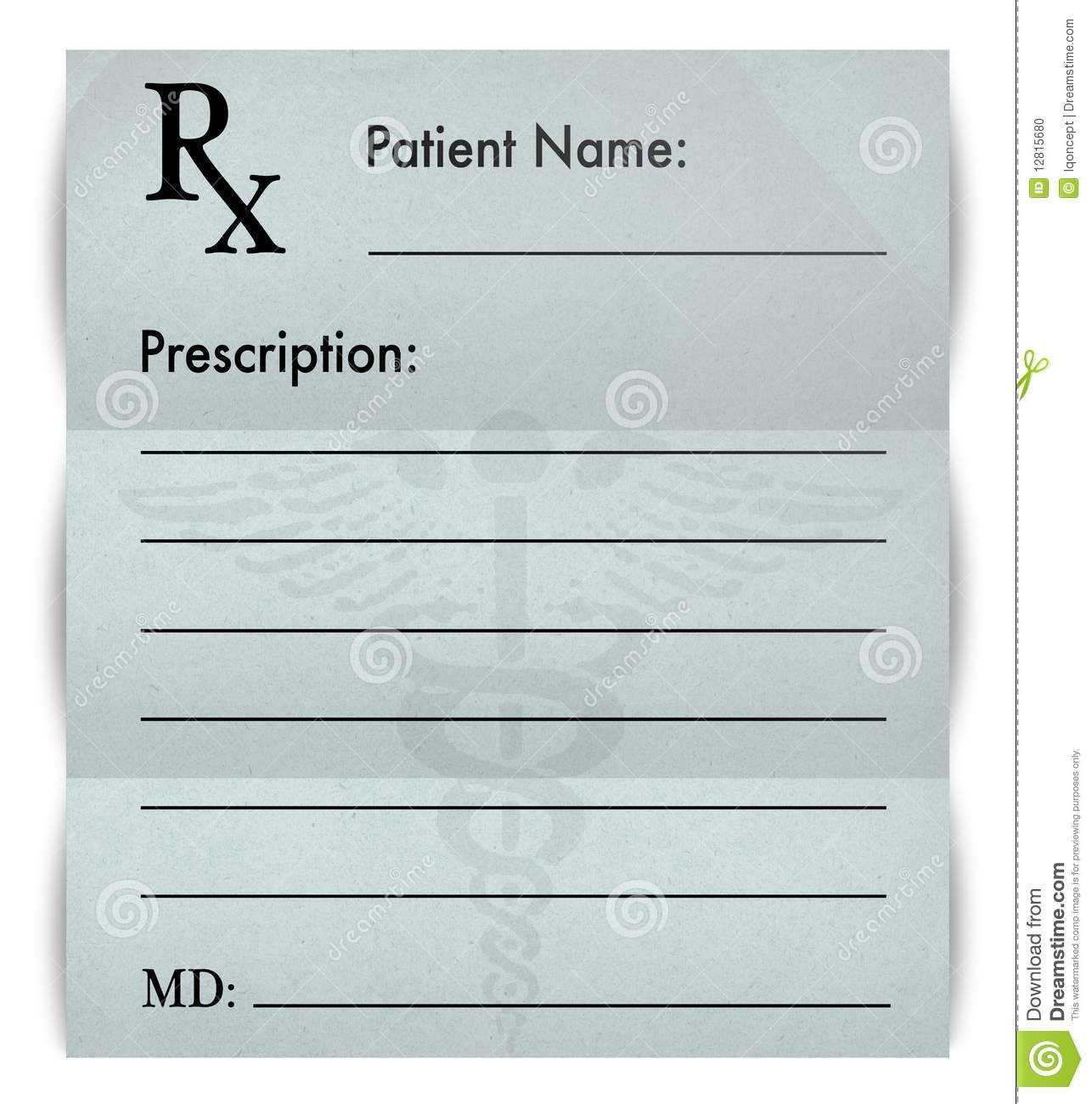 Blank Prescription Form Stock Illustration. Illustration Of In Blank Prescription Form Template