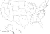 Blank Printable Map Of The United States And Canada inside Blank Template Of The United States