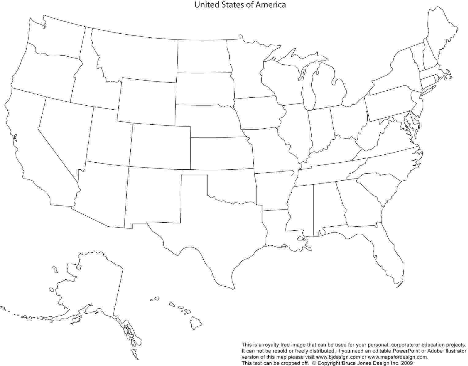 Blank Printable Map Of The United States And Canada Inside Blank Template Of The United States