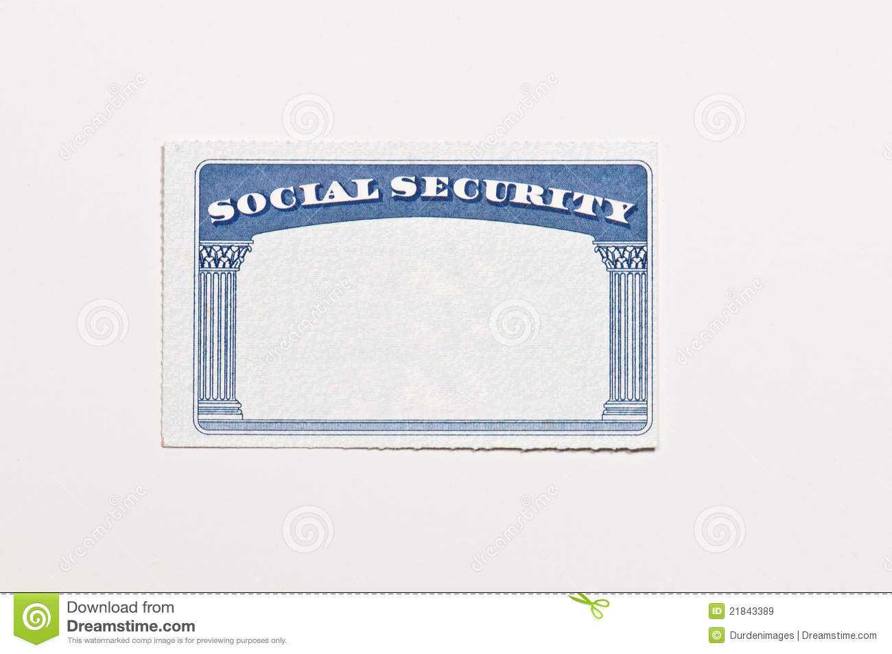 Blank Social Security Card Stock Image. Image Of Document Intended For Blank Social Security Card Template Download