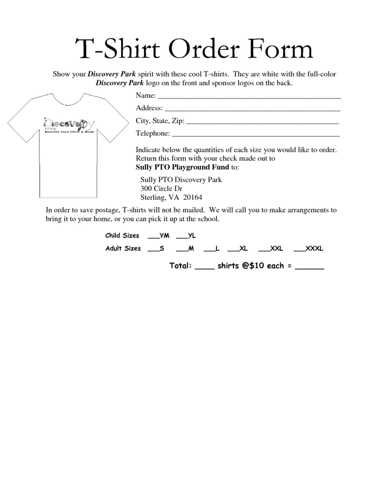 Blank T Shirt Order Form Template Word Unique 35 Awesome T Pertaining To Blank Sponsor Form Template Free