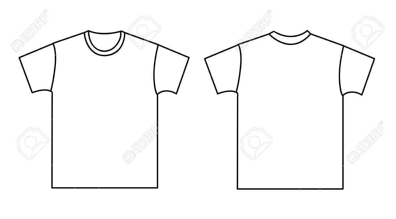 Blank T Shirt Template. Front And Back Regarding Blank Tee Shirt Template